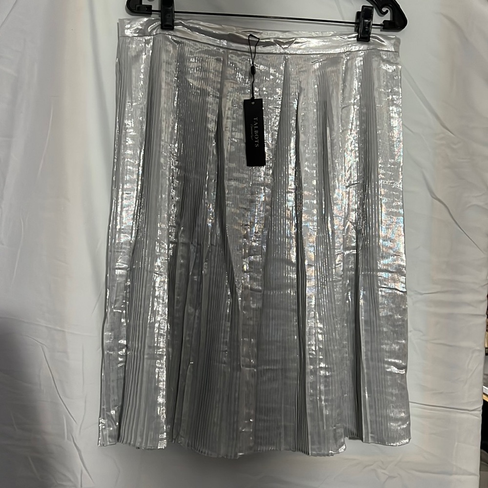 Brand New, Never Worn Talbots Pleated Satin Midi Skirt
